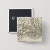 Badge Carré 5 Cm Lisbonne, Portugal (Devant & derrière)