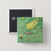 Badge Carré 5 Cm L'Islande (Devant & derrière)