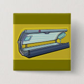 Badge Carré 5 Cm Lit de bronzage Rétro Spa (Devant)