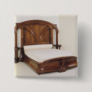 Badge Carré 5 Cm Lit de Nouveau d'art, 1900