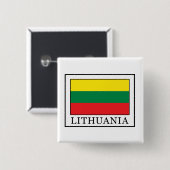 Badge Carré 5 Cm Lituanie (Devant & derrière)