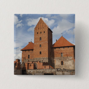 Badge Carré 5 Cm Lituanie, Trakai, Parc national historique de Trak