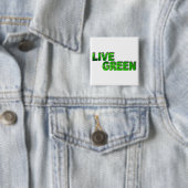 Badge Carré 5 Cm Live Green (En situation)