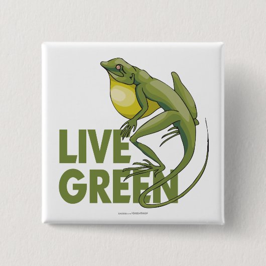 Badge Carré 5 Cm Live Green (Devant)