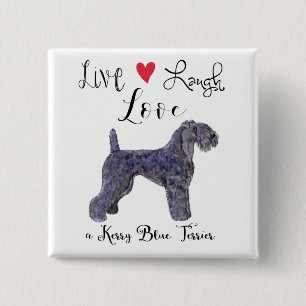 Badge Carré 5 Cm Live Laugh Love a Kerry Button