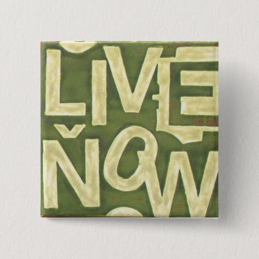 Badge Carré 5 Cm Live Now (Devant)