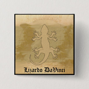 Badge Carré 5 Cm Lizardo DaVinci