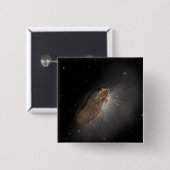 Badge Carré 5 Cm L'objet interstellaire Wayward Oumuamua. (Devant & derrière)