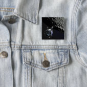 Badge Carré 5 Cm L'observation Lunar CRater (En situation)