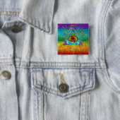 Badge Carré 5 Cm L'Oeil de Dieu - abstrait (En situation)