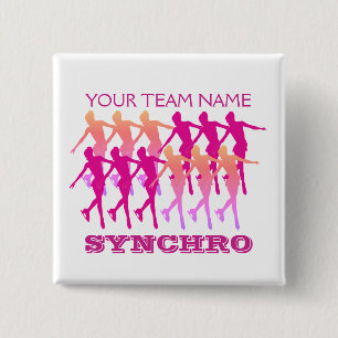 Badge Carré 5 Cm Logiciel de patinage artistique SNYCHRO