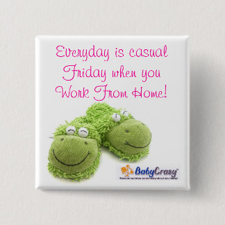 Badge Carré 5 Cm Logo de BabyCrazy, bouton.