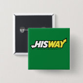 Badge Carré 5 Cm Logo de HISWAY (Devant & derrière)