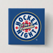 Badge Carré 5 Cm  Logo de Hockey Night in Canada (Devant)