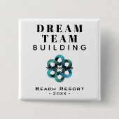 Badge Carré 5 Cm Logo de l'entreprise Dream Team Building (Devant)