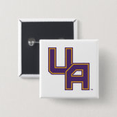 Badge Carré 5 Cm Logo de l'Université d'Albany Initials (Devant & derrière)