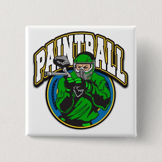 Badge Carré 5 Cm Logo de Paintball (Devant)