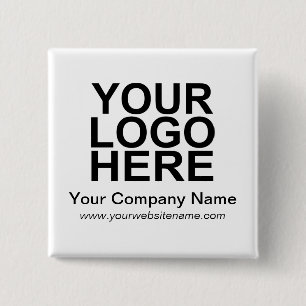 Badge Carré 5 Cm Logo d'entreprise commerciale personnalisé