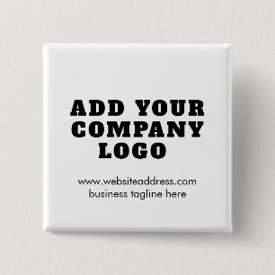 Badge Carré 5 Cm Logo d'entreprise moderne employé personnalisé nou