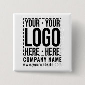 Badge Carré 5 Cm Logo d'entreprise personnalisé Entreprise Cool mod (Devant)