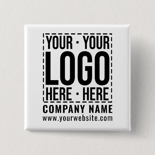 Badge Carré 5 Cm Logo d'entreprise personnalisé Entreprise Cool mod (Devant)