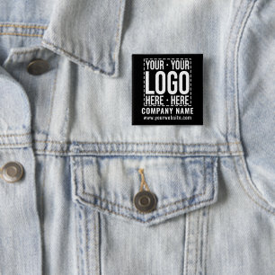 Badge Carré 5 Cm Logo d'entreprise personnalisé Société d'entrepris