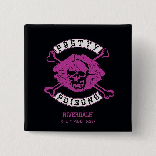 Badge Carré 5 Cm Logo Poisons Pretty (Devant)