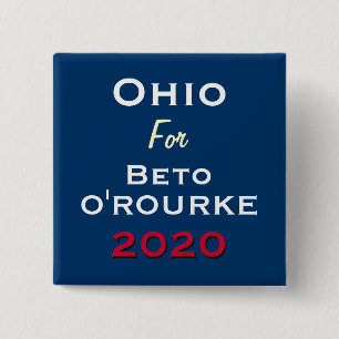 Badge Carré 5 Cm L'OHIO pour le bouton de campagne de BETO 2020