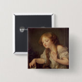 Badge Carré 5 Cm L'oiseau mort (Devant & derrière)