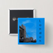 Badge Carré 5 Cm London Bridge (Devant & derrière)