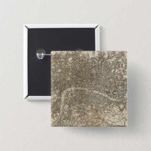 Badge Carré 5 Cm Londres (Devant & derrière)