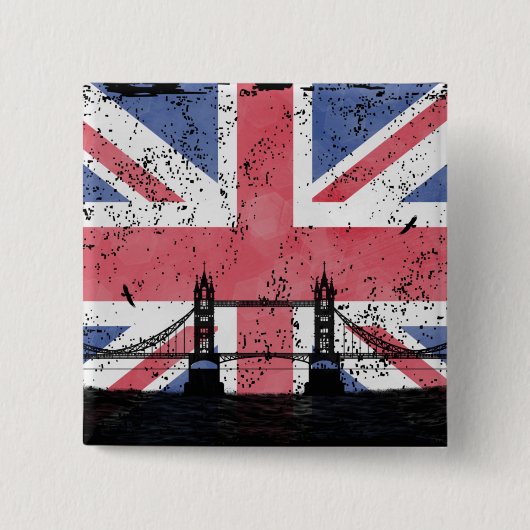Badge Carré 5 Cm Londres (Devant)