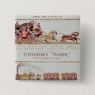 Badge Carré 5 Cm "Londres et York" Royal Mail donnent des leçons