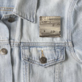 Badge Carré 5 Cm Long Beach House, Long Beach, NJ (En situation)