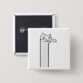 Badge Carré 5 Cm longcat cat minimalism animale (Devant & derrière)