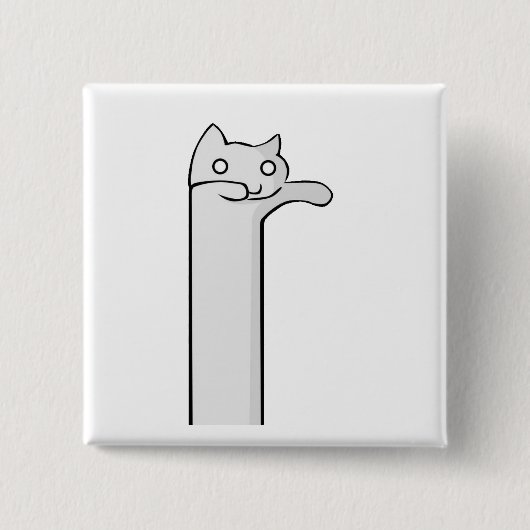 Badge Carré 5 Cm longcat cat minimalism animale (Devant)