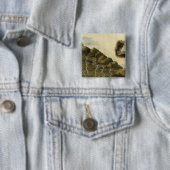 Badge Carré 5 Cm Longueur des fleuves d'Écosse (En situation)