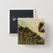 Badge Carré 5 Cm Longueur des fleuves d'Écosse (Devant & derrière)