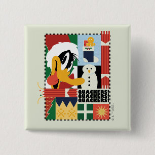 Badge Carré 5 Cm LOONEY TUNES™ DAFFY DUCK™ Vacances