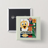 Badge Carré 5 Cm LOONEY TUNES™ TWEETY™ Little Helper (Devant & derrière)