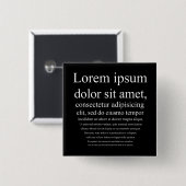 Badge Carré 5 Cm Lorem Ipsum (Devant & derrière)