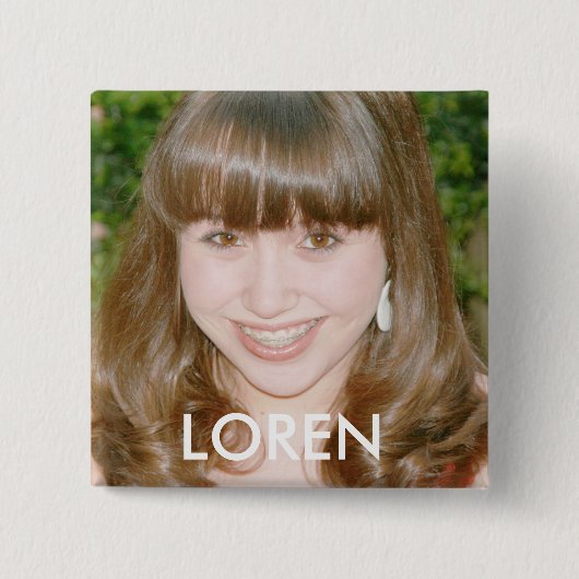Badge Carré 5 Cm Loren (Devant)