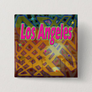 Badge Carré 5 Cm Los Angeles Eternal Burron
