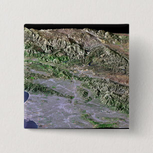 Badge Carré 5 Cm Los Angeles, la Californie