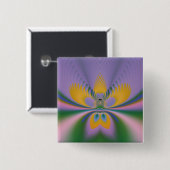 Badge Carré 5 Cm Lotus Pourpre (Devant & derrière)