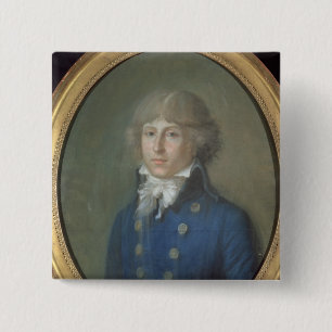 Badge Carré 5 Cm Louis de Saint-Juste