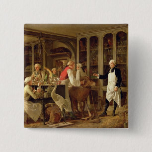 Badge Carré 5 Cm Louis Jean Marie Daubenton (1716-99) dans son