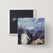 Badge Carré 5 Cm Louis XIV comme Apollo, tueur de python (Devant & derrière)