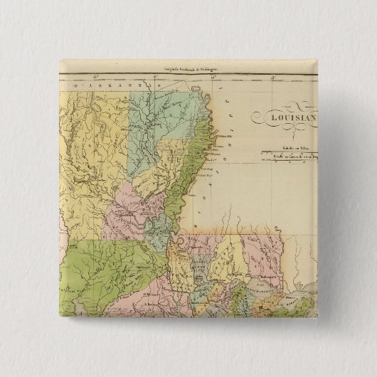 Badge Carré 5 Cm Louisiane (Devant)