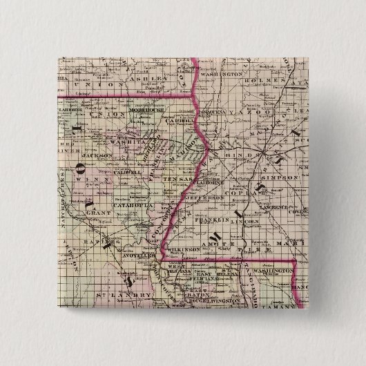 Badge Carré 5 Cm Louisiane (Devant)